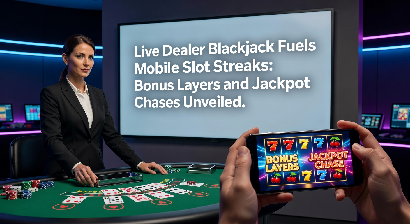 Detaillierte Darstellung von Bonus-Layern in Slots, verbunden mit Live-Blackjack-Elementen und steigenden Jackpot-Zählern