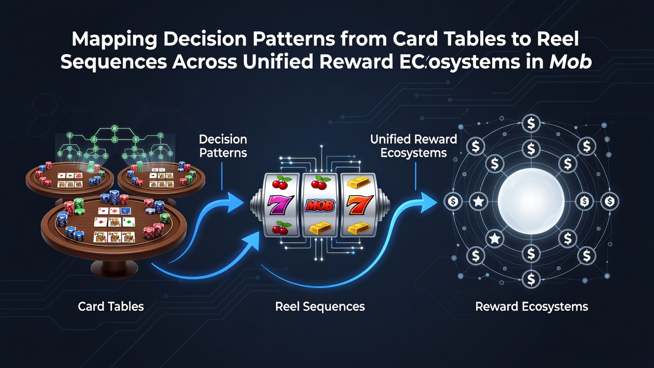 Darstellung von Datenflüssen zwischen Kartentisch-Entscheidungen und Walzen-Sequenzen in mobilen Reward-Ökosystemen