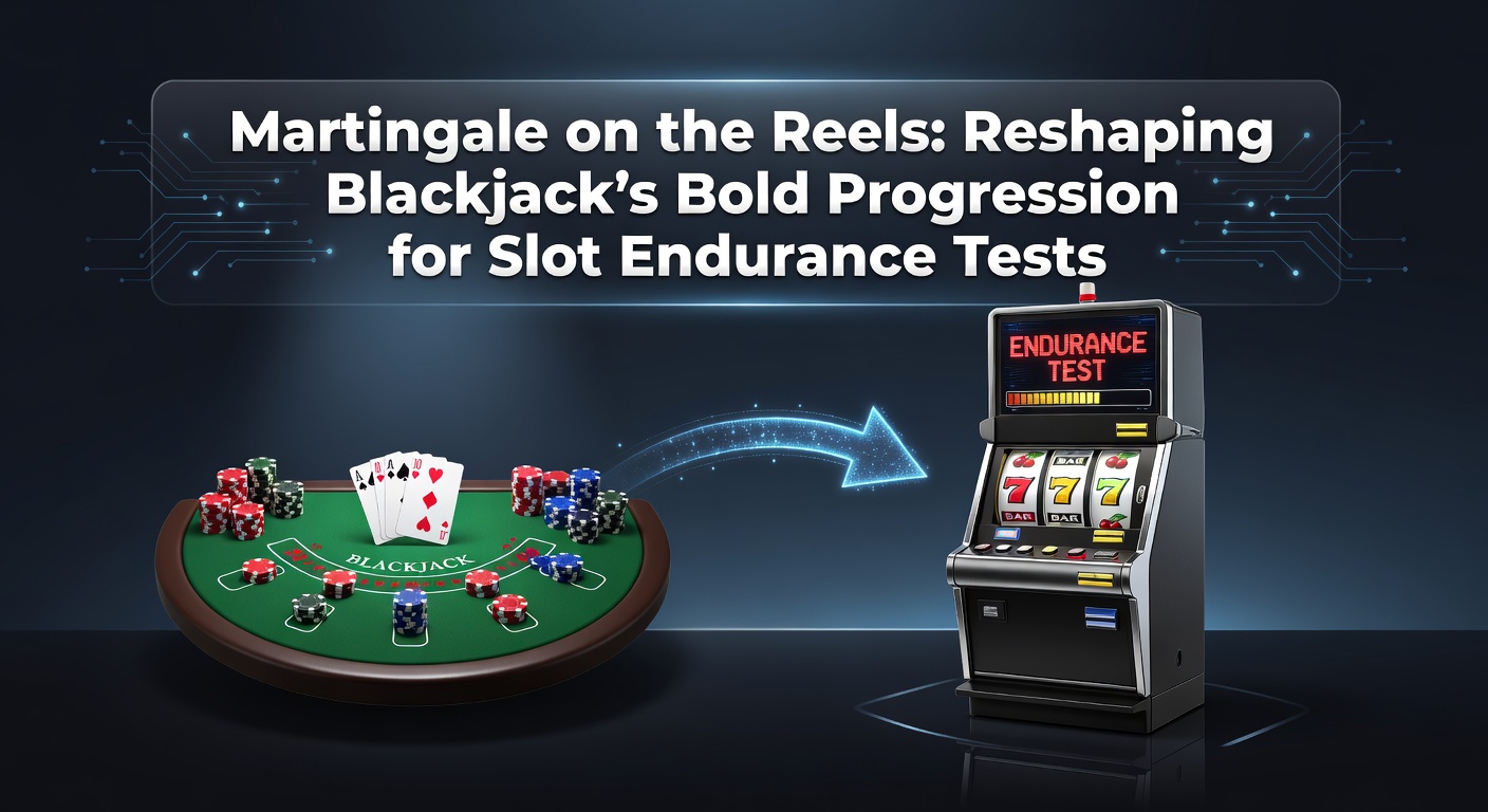 Grafik einer Slot-Session mit Martingale-Progression, die steigende Einsätze und plötzliche Jackpot-Auszahlungen zeigt