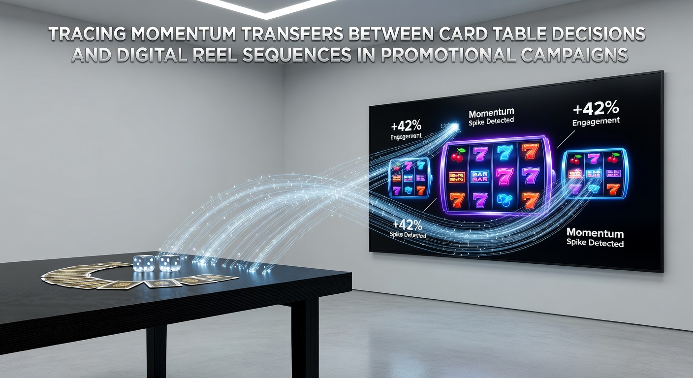 Darstellung von Momentum-Transfers zwischen Kartentisch-Entscheidungen und digitalen Walzen in Casino-Promotions